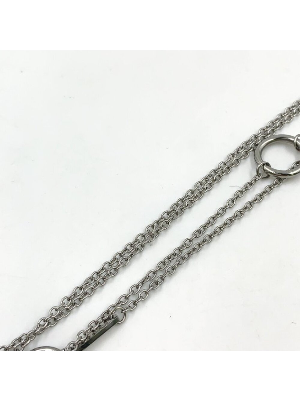 Hermes Cal Zel Buffalo Horn Metal Lacquer Silver Black Necklace - Picture 6 of 11